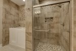 Walk-In Jetted Tub and Tiled Shower